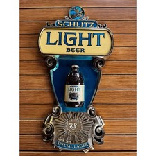 Vintage 1976 Schlitz Light Special Lager Beer Bottle Sign – Bar Decor picture