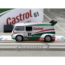 SC 1:64 White Green VW T1 Mini Van Widebody Diecast Display Car Model picture