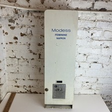 Vintage Modess Feminine Napkin Pads Dispenser Coin Op Machine picture