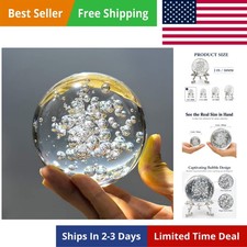 Crystal 2 inch 50mm Bubble Crystal Ball Paperweight Gorgeous Glass Ball for D... picture