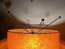 PAIR of Atomic Lamp Shade Sputnik Topper Ornament Lampshade Finial- Any Color picture
