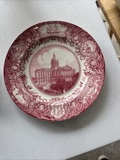 Wedgwood Georgia Historical Plates Pink Dinner Plate Capitol Atlanta GA picture