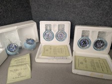 Bradford Editions Spirit of the Wilderness Wolf Ornaments Lot of 6 w/ COAs Styro picture