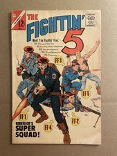 FIGHTIN' FIVE #28 1ST APPEARANCE FIGHTIN' 5 1964 CHARLTON COMICS SILVER AGE WAR picture