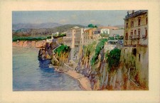 Vintage Italian Art Postcard Sorrento La Scogliera Astro Edizioni d'Arte Naples picture