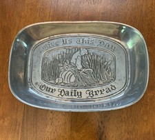 Duratale by Leonard Pewter Daily Bread Tray VINTAGE picture