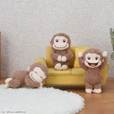 PSL Curious George red cheek mascot various poses 7×5×14cm set picture