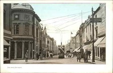 Antique DEVONPORT DEVON Fore Street TROLLEY STREET SCENE Postcard picture