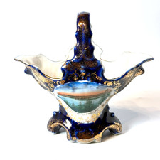 LAKE HOLMES PORT MAITLAND ONTARIO CANADA Antique Souvenir China COBALT TRINKET  picture