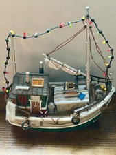 Lemax Annibelle Trawler Fishing Boat Christmas Village Display HTF WORKS READ picture