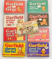 Vintage Garfield Comic Strip Books by Jim Davis Lot of 9 1st Edition w/Plush Toy picture