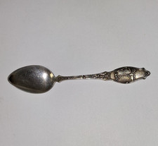 Rare Niagara Falls Sterling Silver Spoon - Maid of the Mist Indian Maiden Canoe picture