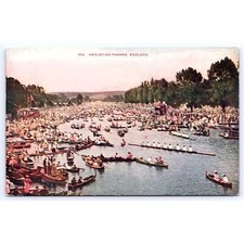 Postcard UK England Oxfordshire Henley-on-Thames Regatta 1910s VTG boats -00311 picture
