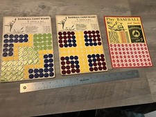 VTG Lot Trade Stimulators Baseball Candy Board + Punchboard Harvester Cigars picture