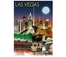 1016 - Vintage Las Vegas Travel Poster Fridge Refrigerator Magnet picture