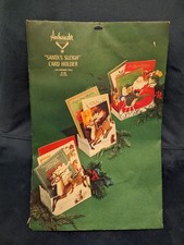 Vintage Ambassador Mid-Century Santa Sleigh Card Holder Hallmark Christmas picture