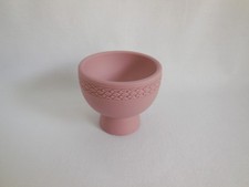 Unusual Wedgwood Solid Pink Jasperware Small Pedestal Bowl / Sake Cup / Egg Cup picture