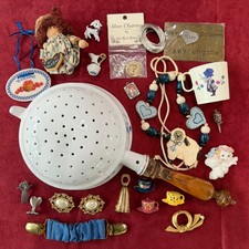 Grandma VTG-Now Junk Drawer Estate Sale Trinket Lot-Longaberger Holly Hobbie GM7 picture