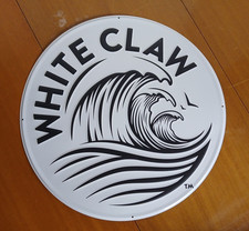White Claw Hard Seltzer White Tin Sign Bar 18