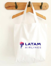 Latam Airlines Logo Canvas Tote Bag Chile Air Travel Souvenir Personal Item picture