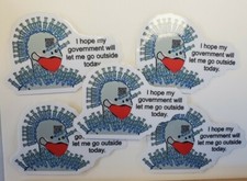 GOVERN ME HARDER Stickers 5 PACK LOT OBEY SHEEPLE 🐑 Anti Mask 😷 Booster shot  picture