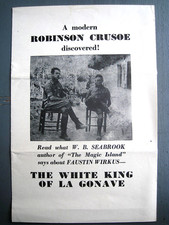 White King of La Gonave Faustin Wirkus Publisher Prospectus Haiti Voodoo Magic picture