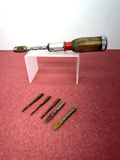 Vintage Yankee Handyman No. 233H Spiral Ratcheting Push Screwdriver With 5 Bits picture