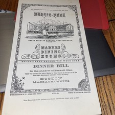 Vintage DURGIN PARK Market Dining Rooms Restaurant Menu - Boston, MASS picture