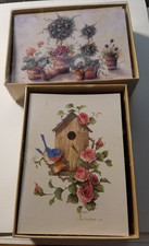 Crown Point Graphics 20 Blank Note Cards birds and flowers 2 boxes picture
