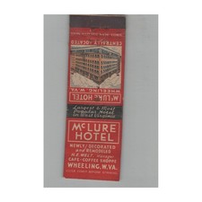 Matchbook Cover McLure Hotel #4 Wheeling WV picture