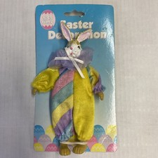 Egg Time Easter decoration Bunny Plastic New 7.25”x4.5”x1.25” picture