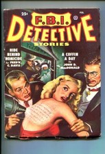 PULP: F.B.I. DETECTIVE STORIES-FEB-1949-PULP-SOUTHERN STATES PEDIGREE-vg minus picture