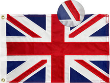 British Flag 12X18 Union Jack England Boat Flags Embroidered Sewn Stripes United picture