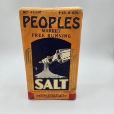 VTG PEOPLES Salt Container NEVER OPENED Norristown PA RARE Advertising  picture