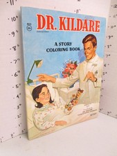 DR KILDARE doctor NBC TV show 1963 Richard Chamberlain coloring book 7pg USED picture