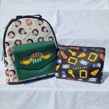 Loungefly Bioworld Friends Central Perk Chibi Backpack Bag and Wristlet Pouch picture