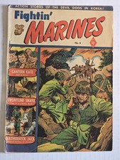 Fightin' Marines #3 VG Matt Baker Cover St. John 1951 Korean Conflict Golden Age picture