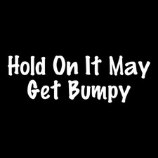 Hold On It May Get Bumpy 4x4 Decal Sticker White Die Cut Vinyl picture