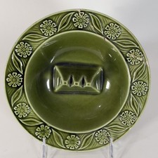 Vintage USA Pottery 3655 Green Floral Ashtray Mid Century Retro MCM Decor picture