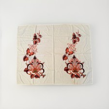 Vintage Alfred Shaheen Fabric 1960s Hand Printed Hawaii Mod Blue Florals Panels picture