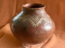 Classic Tarahumara pottery olla. Superb early polychrome example Ca. 1950-1975 picture