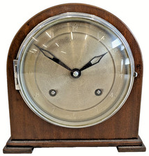 Vintage Smiths Enfield Mantle Clock Vintage Timepiece Needs Restoration (No Key) picture