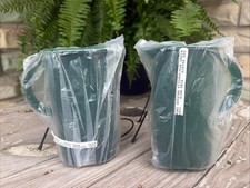 2x Vtg Hunter Green Tupperware Impressions Mini Slim Line Pitcher 16oz NOS 90s picture
