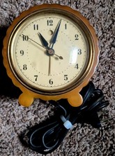 GE General Electric Butterscotch Catalin Case Alarm Clock Model 7H80 READ picture