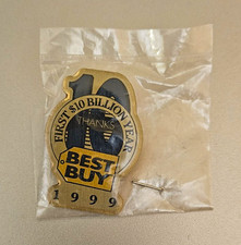 Best Buy 1999 “First 10 Billion” Employee Recognition Pinback Pin picture