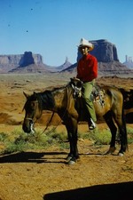 c1960's Kodachrome 35mm Slide, Navajo Rider Monument Valley Arizona Desert picture