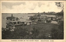 Edgartown MA Summer Houses on the Waterfront c1900s-10s Vintage Postcard bhn picture