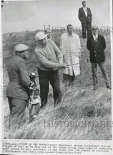 1962 Press Photo Dwight D. Eisenhower plays golf at Turnberry in Ayr, Scotland picture