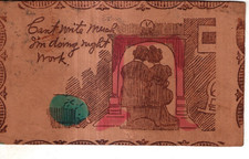 ANTIQUE LEATHER Postcard    