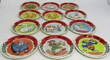 Vintage 1989 MSR Imports 12 Days of Christmas Metal Coaster Set. picture
